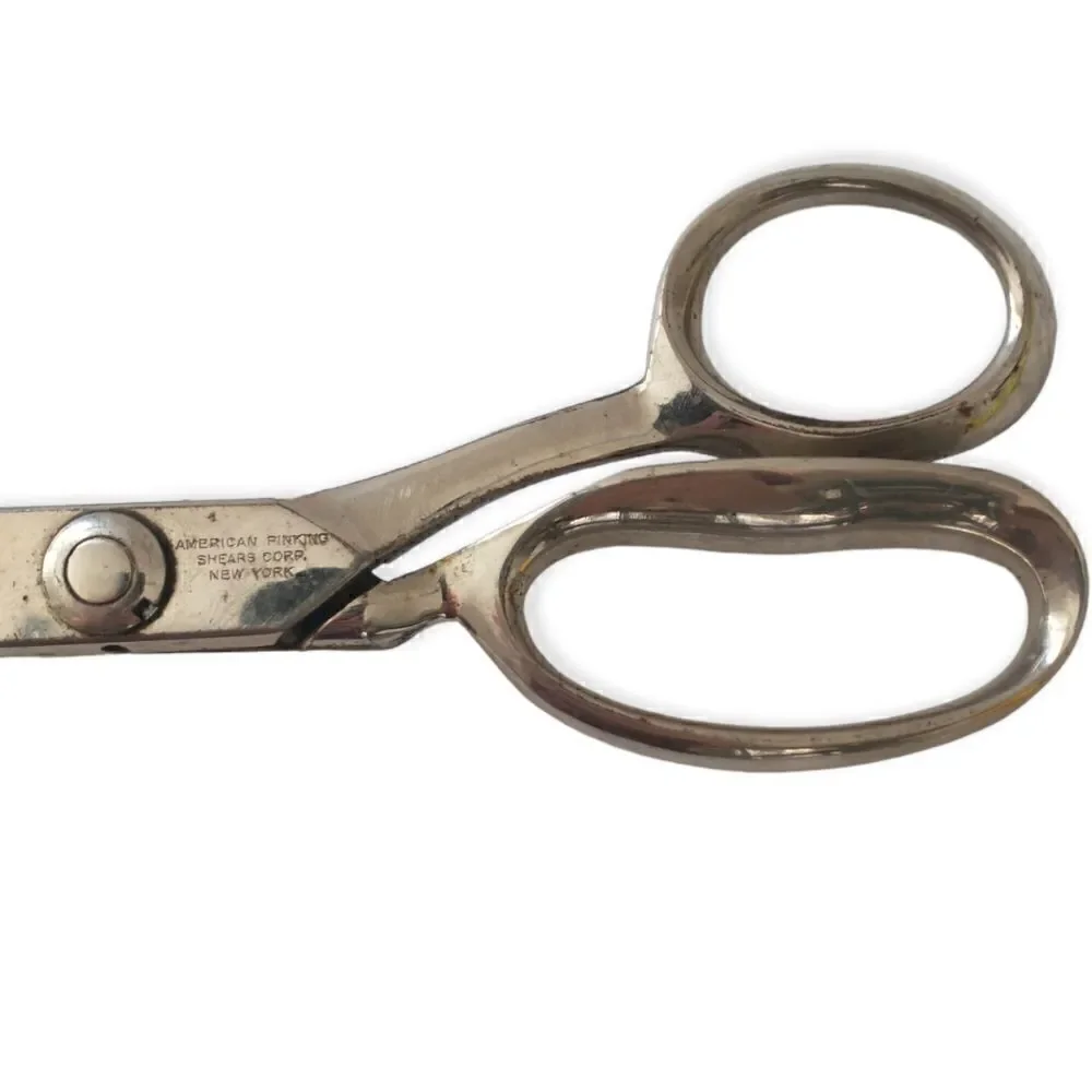 American Sewing Scissors Corp Pinking Shears First Ever Made Nickel Plated Steel